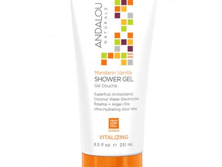 Shower Gel, Mandarin Vanilla Vitalizing, 8.5 oz, Andalou Naturals Online Hot Sale