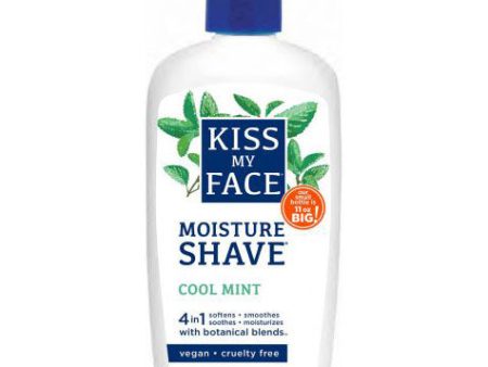 Moisture Shave Cream, Cool Mint, 11 oz, Kiss My Face Discount