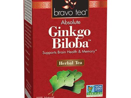 Absolute Gingko Biloba Herbal Tea, 20 Tea Bags, Bravo Tea Online Sale