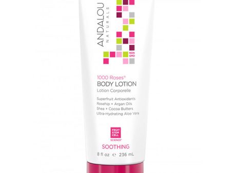 1000 Roses Soothing Body Lotion, 8 oz, Andalou Naturals Online now