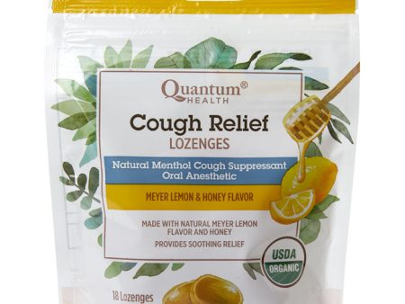 Cough Relief Lozenges - Meyer Lemon Honey, 18 Lozenges, Quantum Health For Sale