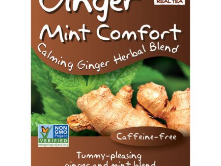 Ginger Mint Comfort Tea, Calming Ginger Herbal Blend, 24 Tea Bags, NOW Foods Sale