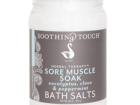 Bath Salts - Sore Muscle Soak, 32 oz, Soothing Touch Discount