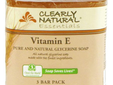 Pure and Natural Glycerine Bar Soap, Vitamin E, 3 Bar Pack (12 oz), Clearly Natural Online