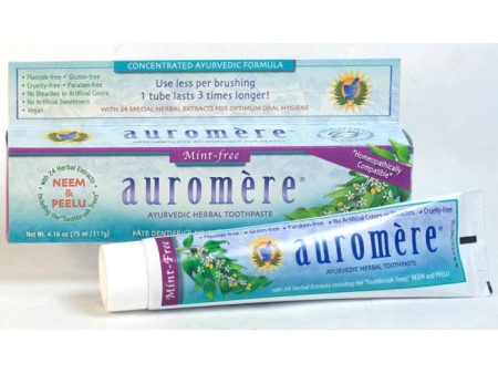 Ayurvedic Herbal Toothpaste, Mint Free, 4.16 oz, Auromere Online