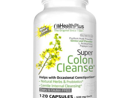 Super Colon Cleanse (Colon Cleansing), 120 Capsules, Health Plus Inc. on Sale