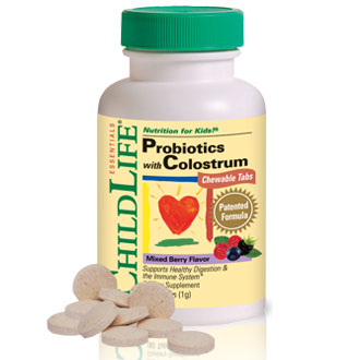 ChildLife Probiotics with Colostrum Chewable Tabs, Mixed Berry, 90 Tablets Online Hot Sale