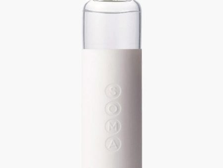 Glass Water Bottle V2, White, 17 oz, Soma Cheap