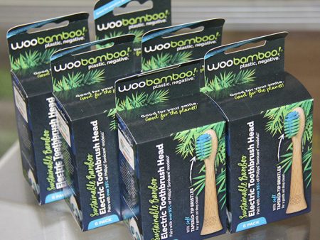 Electric Toothbrush Head with Soft Tapered-Tip Bristles, 6 Pack x 6 Boxes, WooBamboo For Discount