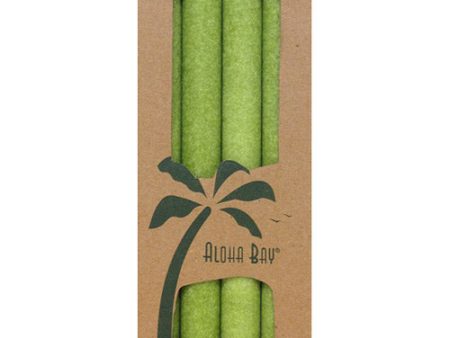 Palm Tapers 9 Inch, Unscented, Melon, 4 Candles, Aloha Bay For Sale