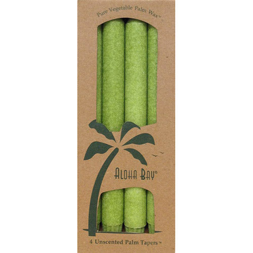 Palm Tapers 9 Inch, Unscented, Melon, 4 Candles, Aloha Bay For Sale