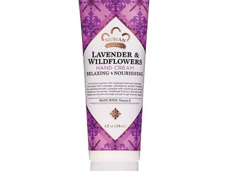 Hand Cream - Lavender & Wildflowers, 4 oz, Nubian Heritage Online Sale