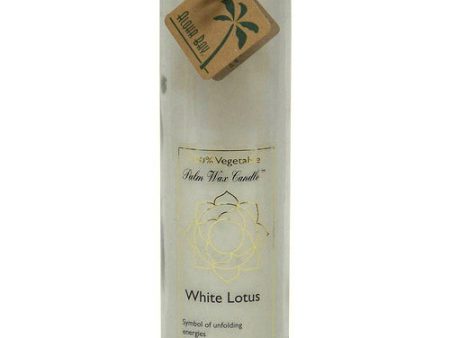 100% Vegetable Palm Wax Chakra Jar Candle, Unscented, White Lotus, 16 oz, Aloha Bay Cheap