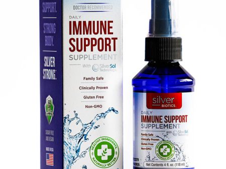 Liquid Immune Support Supplement with Spray Top, 4 oz, Silver Biotics Online Sale