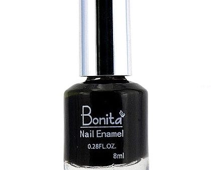 Bonita Petite Nail Enamel - Black, Mini Nail Polish, 0.28 oz (8 ml), Bonita Cosmetics Online