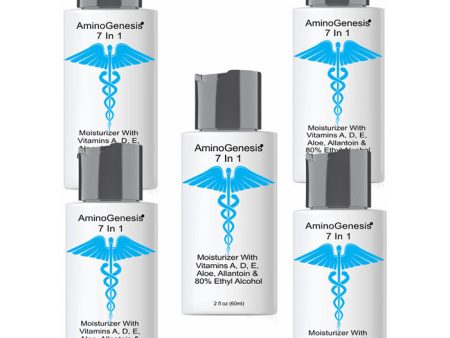 AminoGenesis 7 in 1 Skin Conditioner with 80% Alcohol, 2 oz x 5 Bottles For Cheap