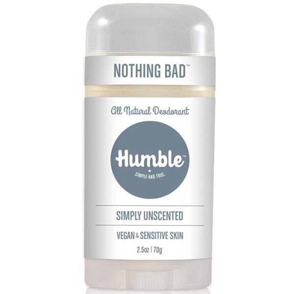 Vegan & Sensitive Skin Formula Natural Deodorant, Simply Unscented, 2.5 oz, Humble Brands on Sale