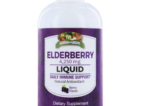 Elderberry Liquid with Zinc & Vitamin C, 8 oz, Garden Greens Online