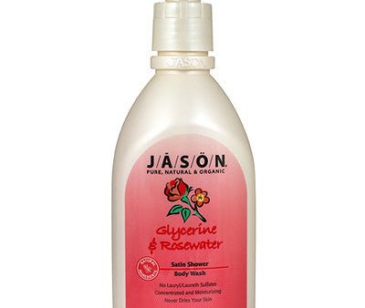 Satin Shower Body Wash Glycerine Rose 30 oz, Jason Natural on Sale