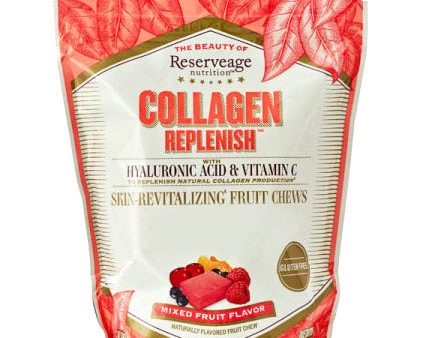 Collagen Replenish Chews with Hyaluronic Acid & Vitamin C, 60 Soft Chews, ReserveAge Organics For Discount