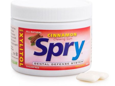 Spry Xylitol Chewing Gum - Cinnamon, 100 ct Jar, Xlear (Xclear) For Sale