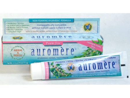 Ayurvedic Herbal Toothpaste, Non-Foaming, 4.16 oz, Auromere For Sale