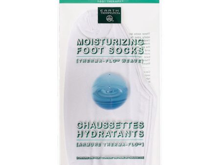 Moisturizing Foot Socks Solid Color-White 1 pair from Earth Therapeutics Online Sale