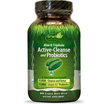 Active-Cleanse & Probiotics, Aloe & Triphala, 60 Liquid Softgels, Irwin Naturals Discount