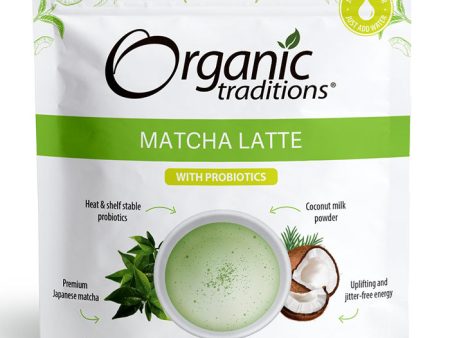 Organic Matcha Latte with Probiotics, 5.3 oz (150 g), Organic Traditions on Sale