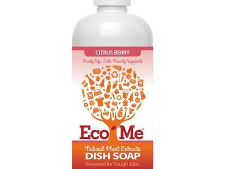 Eco-Me Dish Soap Liquid, Natural Plant Extracts, Citrus Berry, 16 oz For Discount