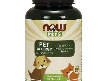 Pet Allergy, For Dogs & Cats, 75 Tablets, NOW Foods Fashion