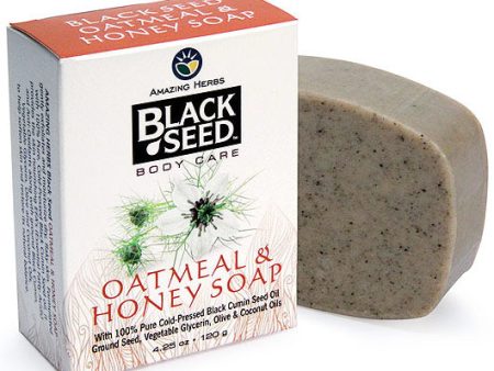 Black Seed Oatmeal & Honey Soap Bar, 4.25 oz, Amazing Herbs on Sale