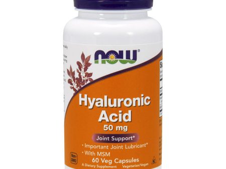 Hyaluronic Acid 50 mg Plus MSM, 60 Vegetarian Capsules, NOW Foods For Cheap