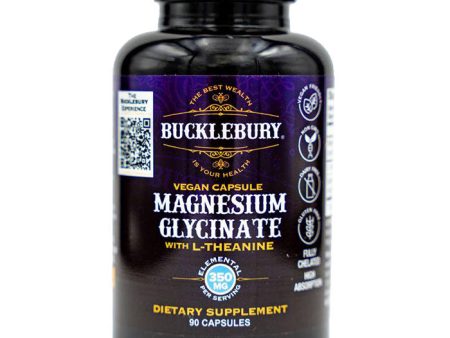 Magnesium Glycinate with L-Theanine, 90 Capsules, Bucklebury For Cheap