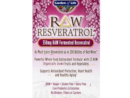 RAW Resveratrol 350 mg, 60 Vegetarian Capsules, Garden of Life on Sale