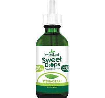 SweetLeaf Sweet Drops Liquid Stevia, Flavored Stevia Sweetener, SteviaClear, 2 oz, Wisdom Natural Brands For Sale