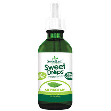 SweetLeaf Sweet Drops Liquid Stevia, Flavored Stevia Sweetener, SteviaClear, 2 oz, Wisdom Natural Brands For Sale