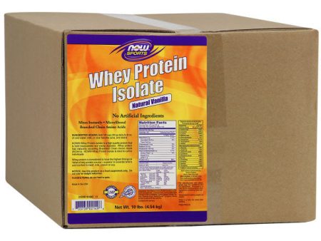 Whey Protein Isolate Vanilla Mega Pack, 10 lb, NOW Foods For Discount