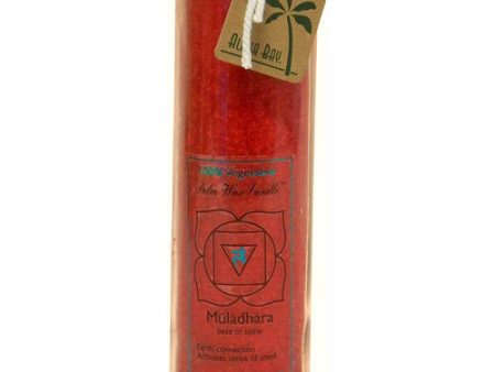 100% Vegetable Palm Wax Chakra Jar Candle, Unscented, Muladhara Money (Red), 16 oz, Aloha Bay Online Hot Sale