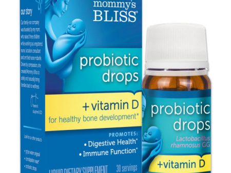 Baby Probiotic Drops + Vitamin D, Newborn+, 0.34 oz, Mommy s Bliss on Sale