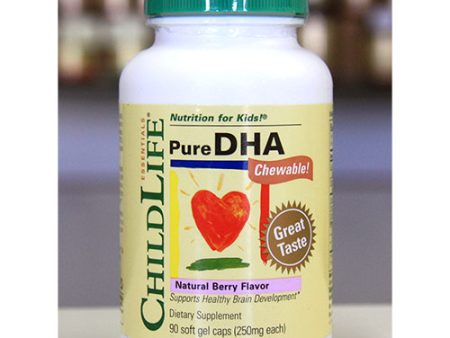 ChildLife Pure DHA Chewable For Children, Natural Berry, 90 Softgels Sale