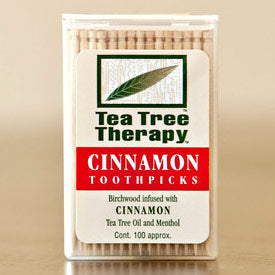 Tea Tree Oil Cinnamon Toothpicks, 100 ct, Tea Tree Therapy Online now