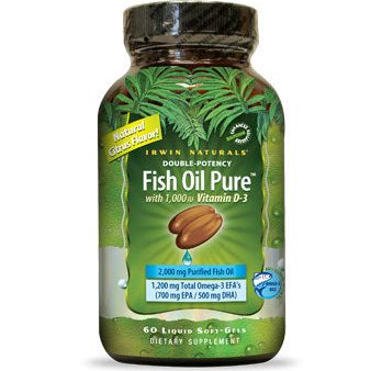 Double-Potency Fish Oil Pure, Citrus Flavor, 60 Liquid Softgels, Irwin Naturals Discount