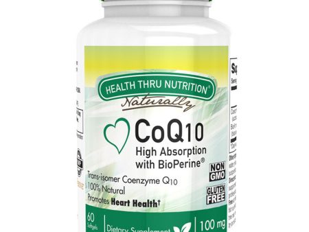 CoQ-10 100 mg with BioPerine, 60 Softgels, Health Thru Nutrition Online Hot Sale