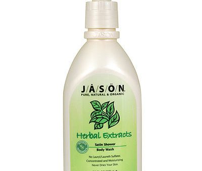 Satin Shower Body Wash Herbal Extracts 30 oz, Jason Natural For Discount