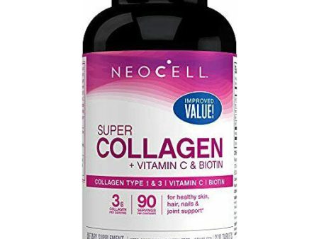 Super Collagen + Vitamin C & Biotin, 270 Tablets, NeoCell Online