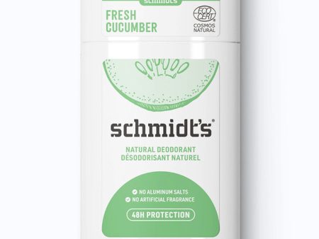 Deodorant Stick, Fresh Cucumber, 2.65 oz, Schmidt s Deodorant Online