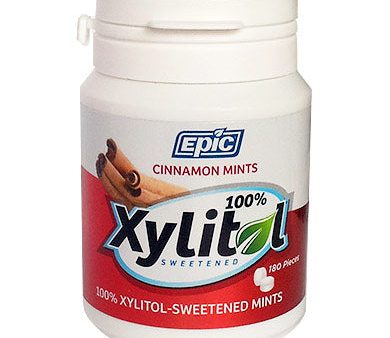 Xylitol Cinnamon Mints, 180 Pieces Bottle, Epic Dental (Epic Xylitol) Hot on Sale