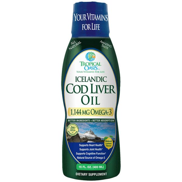 Icelandic Cod Liver Oil, 16 oz, Tropical Oasis Online Sale