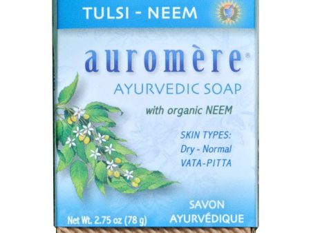 Ayurvedic Bar Soap, Tulsi-Neem, 2.75 oz, Auromere on Sale